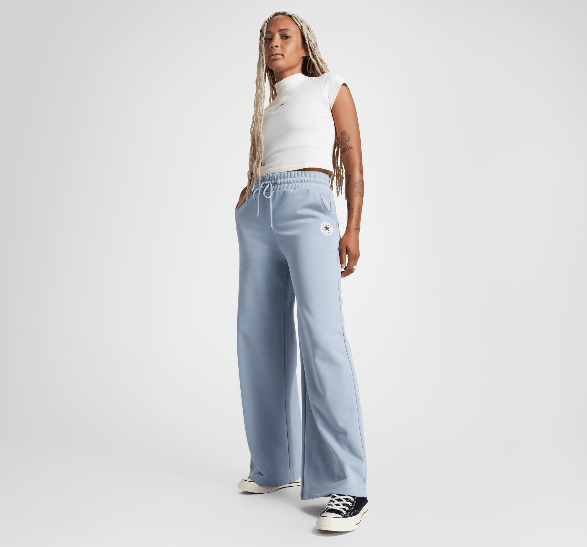 【AAKE】LIKE COTTON WIDE PT Przeglądaj Cętki - Print 100% Cotton Wide Leg Jeans z Next