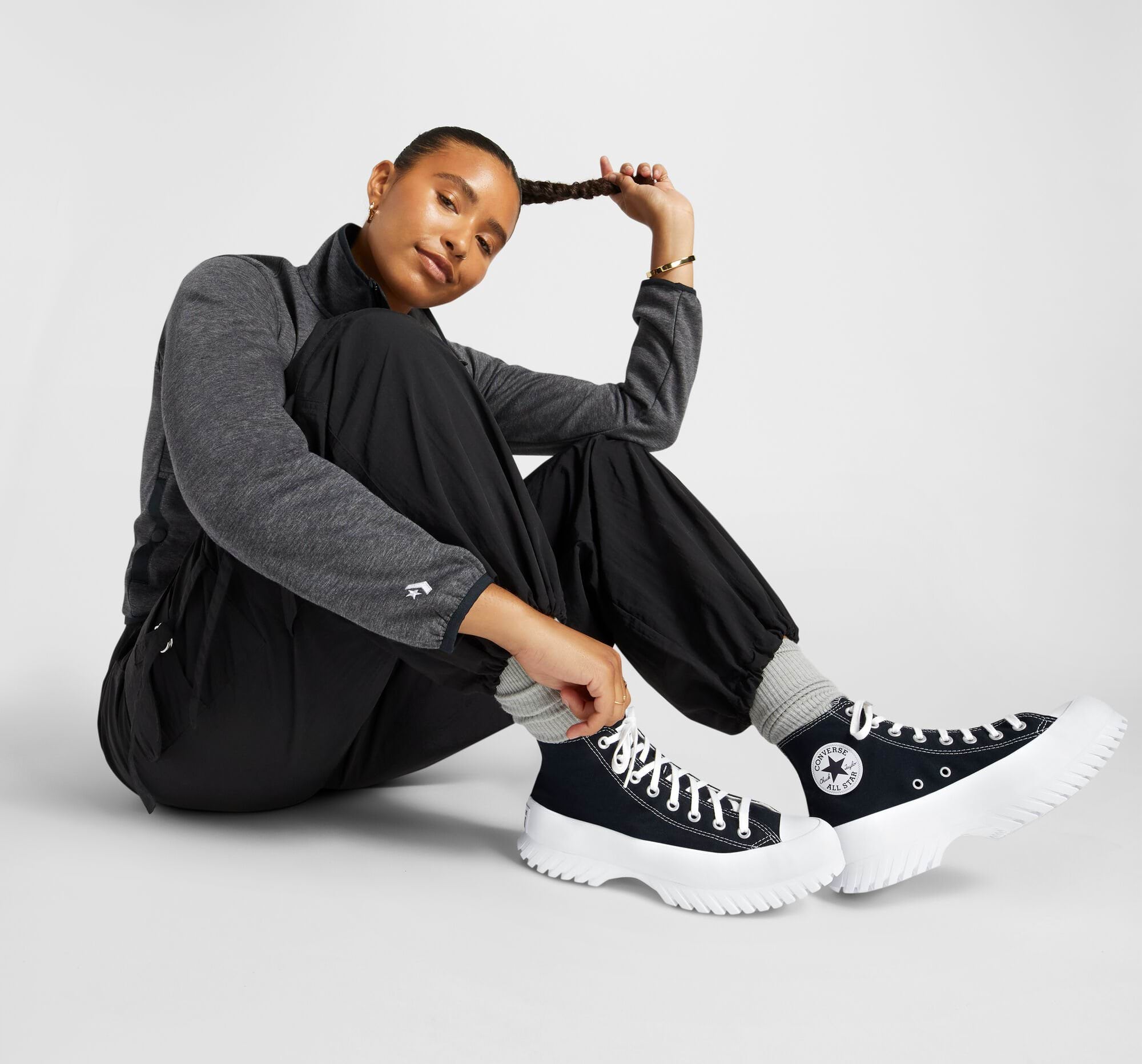 Czarne Chuck Taylor All Star Lugged 2.0 na Platformie