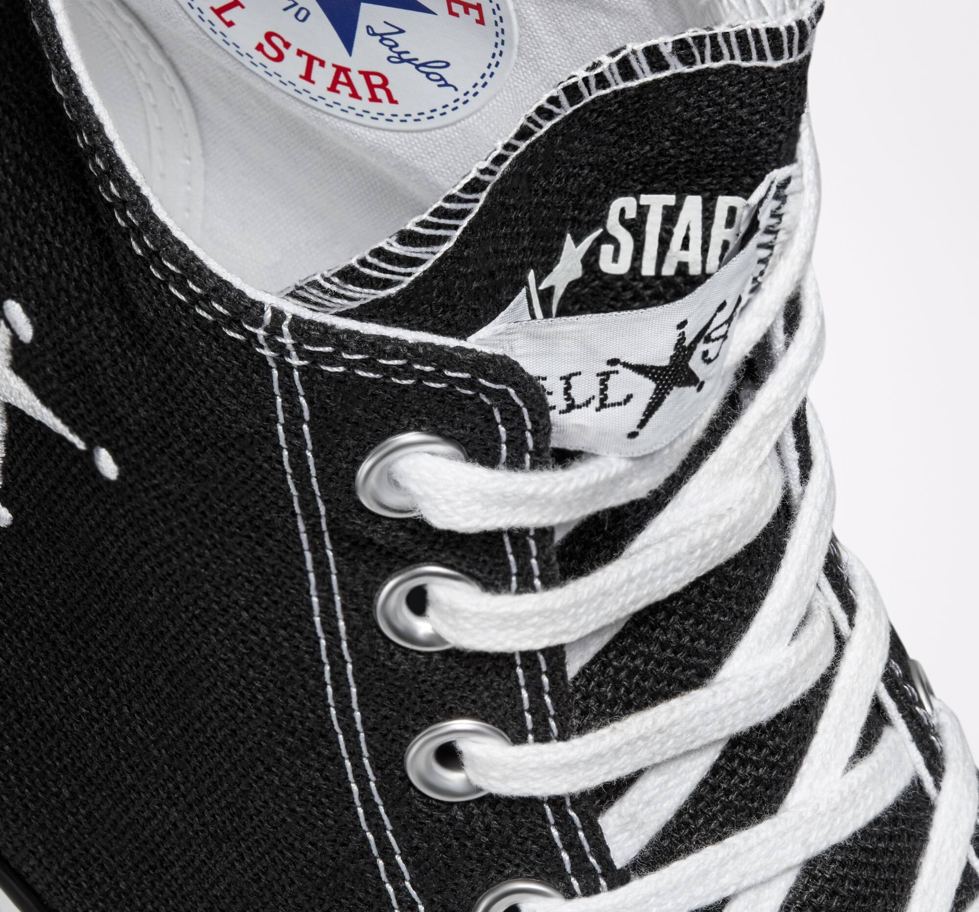 Converse x Stüssy Chuck 70 Hi Leather Converse x Stussy Chuck 70 Hi Shoes - Grey / Black / Egret