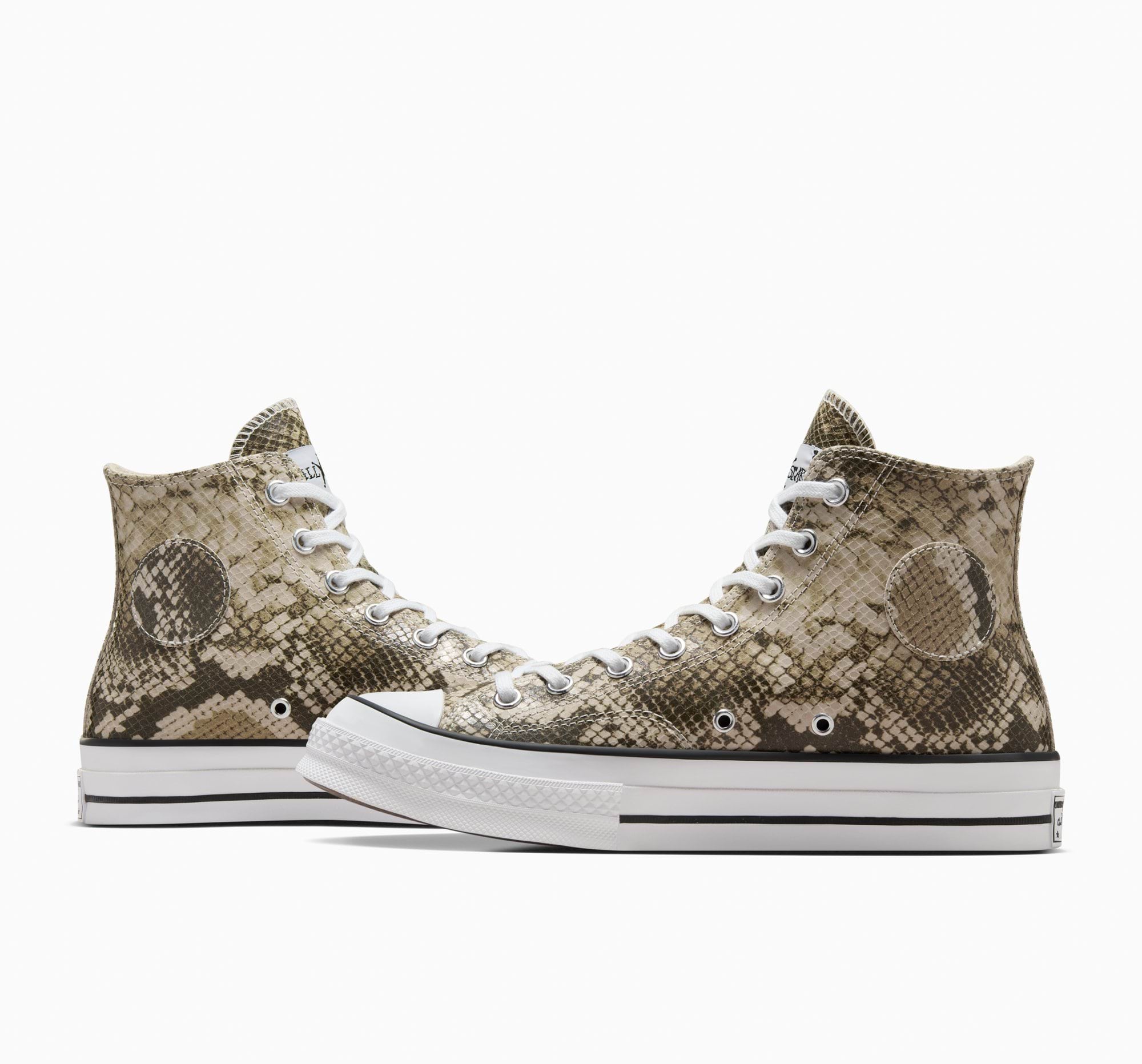 Converse x Stüssy Chuck 70 Snakeskin Grey/Black/Egret A11674C
