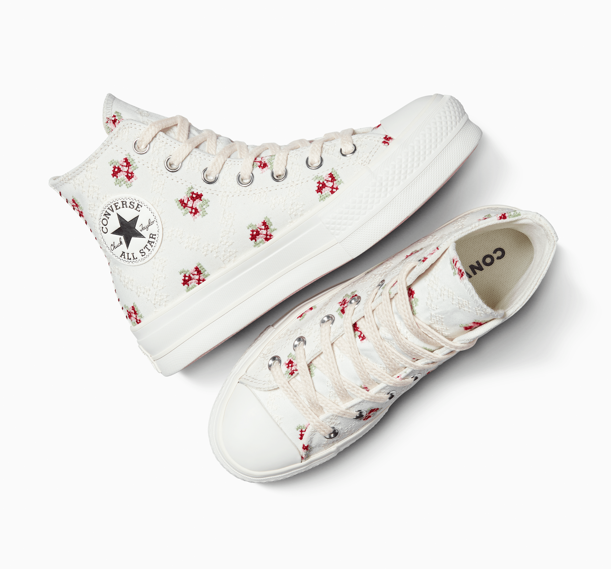 Chuck Taylor All Star Lift Rose Stitch Vintage White/Horizon