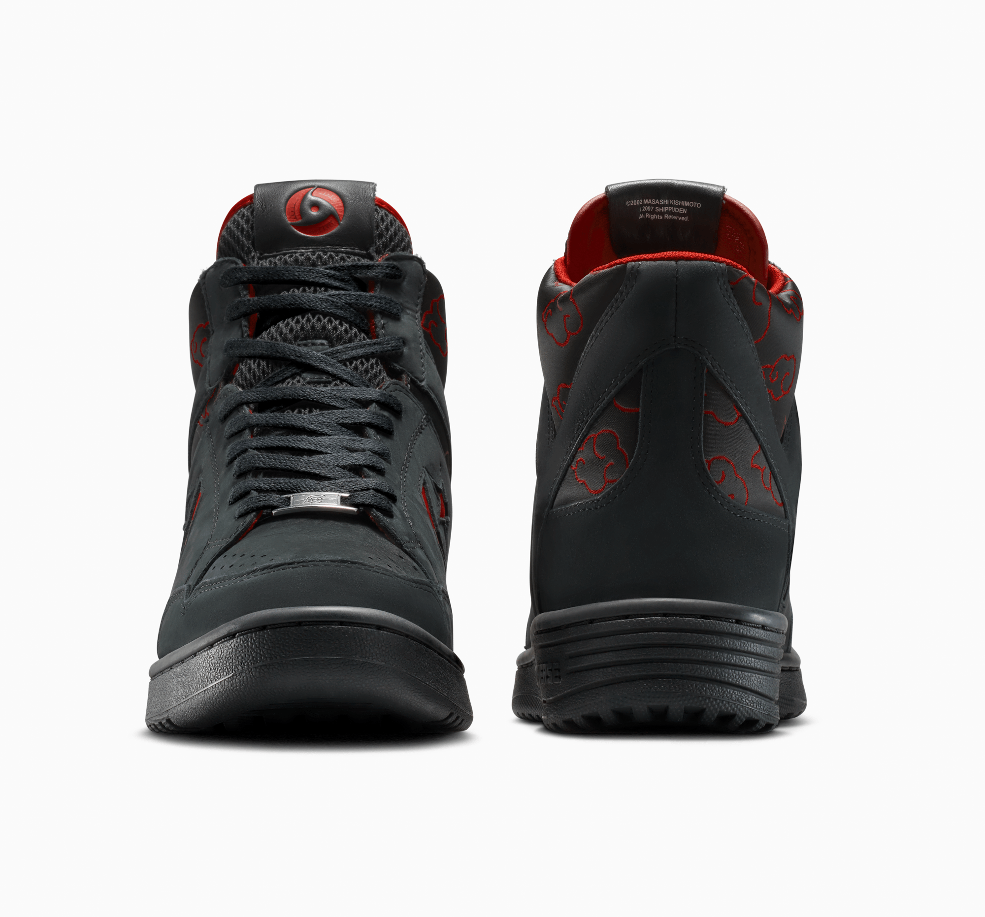 *・♡.*・ hicchan 。:°ஐ..♡* Converse x NARUTO SHIPPUDEN Itachi Weapon Black/Red