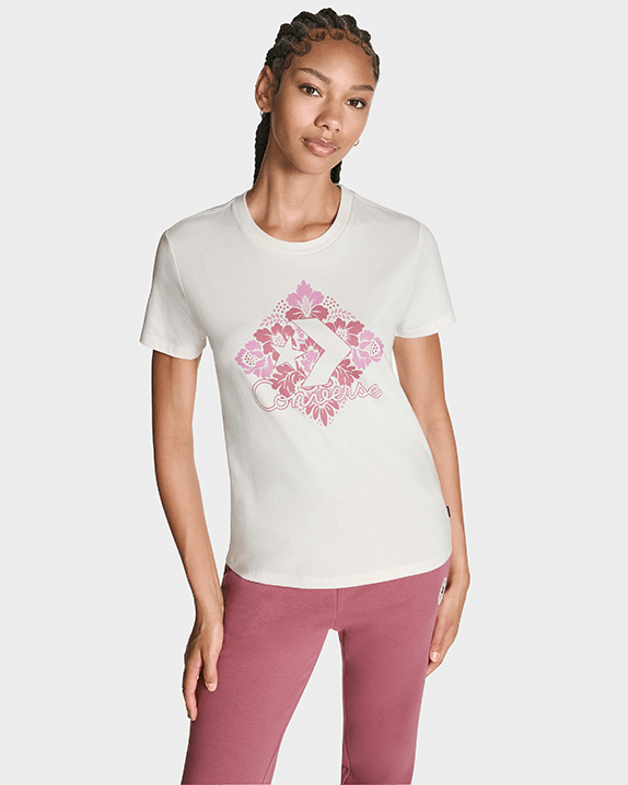 Converse Floral Star Chevron T-Shirt