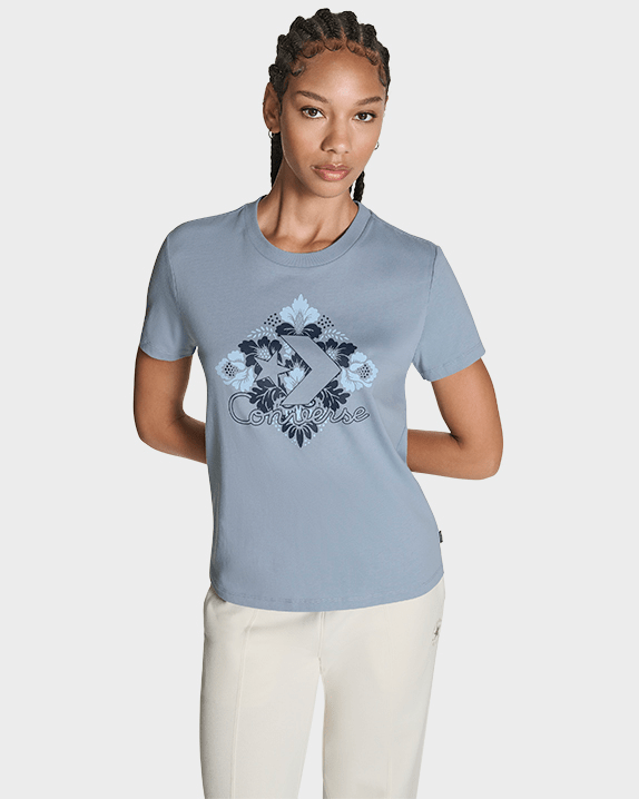Converse Floral Star Chevron T-Shirt