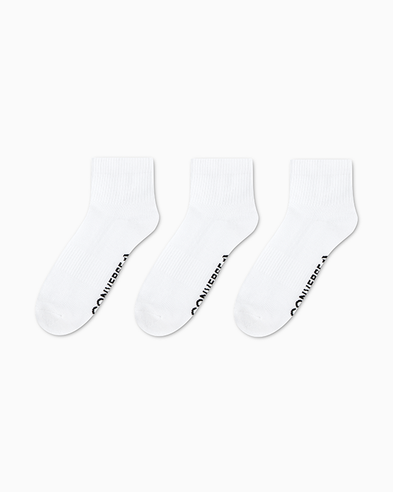Converse 3-Pack Wordmark Quarter Socks