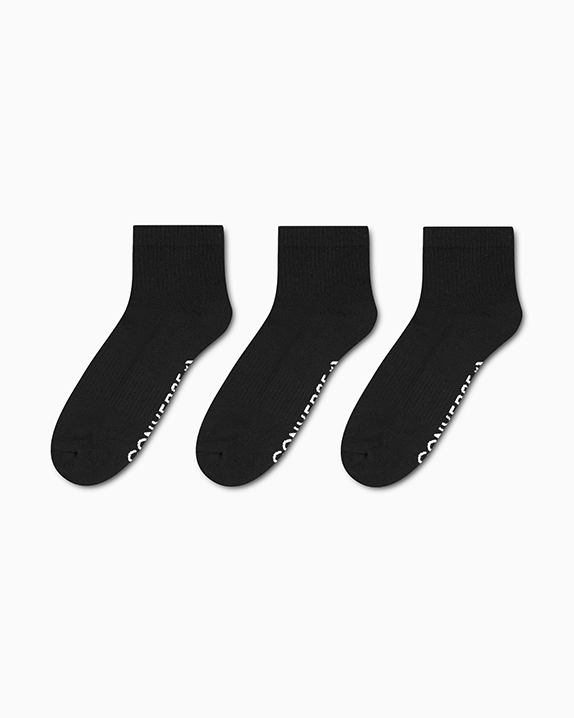 Converse 3-Pack Wordmark Quarter Socks